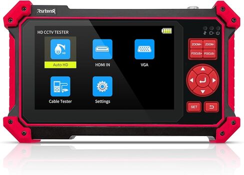 Rsrteng CCTV Tester Monitor Auto HD Coaxial Camera Tester 4K 8MP TVI/CVI/AHD/CVBS Analog Video Monitor 4.3 inch TFT-LCD Screen PTZ Control RS485 Call OSD Menu Audio DC12V Power Output in Saudi Arabia