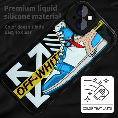 Cool Luxury Phone Case for iPhone 16E Case للأولاد ، تصميم Men Classic Sneaker 3D ، حالات مصممة صدمة شارع جمالية متوافقة مع iPhone 16e in Saudi Arabia