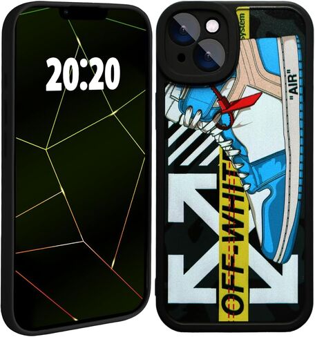 Cool Luxury Phone Case for iPhone 16E Case للأولاد ، تصميم Men Classic Sneaker 3D ، حالات مصممة صدمة شارع جمالية متوافقة مع iPhone 16e in Kuwait