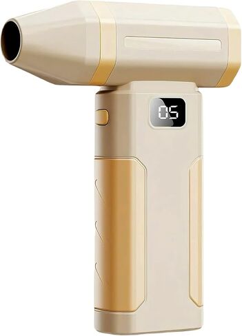 Brabola Air Duster, Mini Blower Cordless 5 Gear Adjustable 100000RPM Handheld Blower with 6000mAh Rechargeable Battery & LED Light for PC Cleaning, Outdoor Cooling, Barber (Beige) in Saudi Arabia