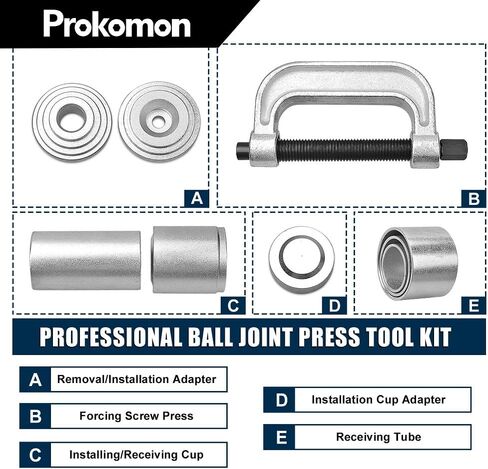 Heavy Duty Ball Joint Press Tool and U Joint Installation Removal Tool Kit with 4x4 Adapters, for Most 2WD and 4WD Cars and Light Trucks in Saudi Arabia