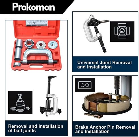 Heavy Duty Ball Joint Press Tool and U Joint Installation Removal Tool Kit with 4x4 Adapters, for Most 2WD and 4WD Cars and Light Trucks in Saudi Arabia