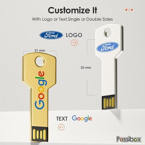 Custom Key Shaped USB Flash Drive 128MB Customized with Your Logo - as Promotional Gift Bulk 400 Pack in Kuwait
