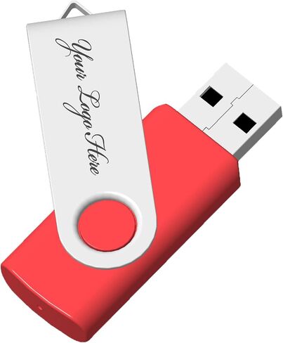 [100pcs] Custom Logo USB Flash Drive 2GB 100 Pack JBOS Bulk Personalized USB Drives with Your Logo Customized Promotional Thumb Drives with Brand Name/Site Address/Contact info - Red in Saudi Arabia
