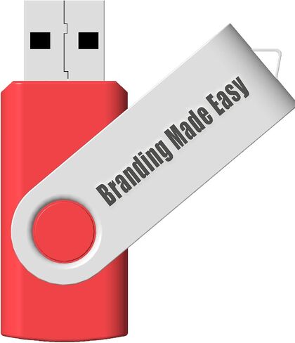 [100pcs] Custom Logo USB Flash Drive 2GB 100 Pack JBOS Bulk Personalized USB Drives with Your Logo Customized Promotional Thumb Drives with Brand Name/Site Address/Contact info - Red in Saudi Arabia