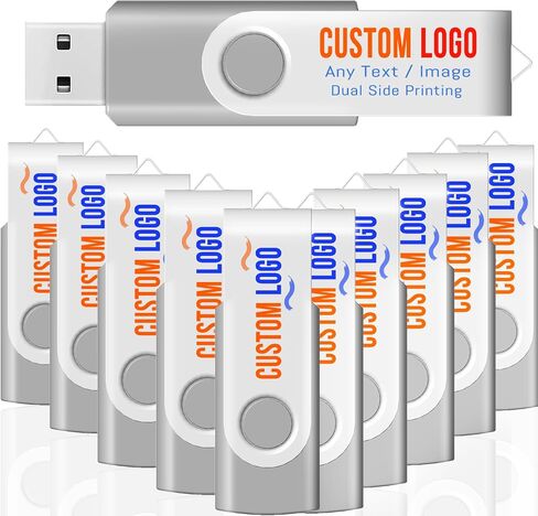 [100pcs] Custom Logo USB Flash Drive 2GB 100 Pack JBOS Bulk Personalized USB Drives with Your Logo Customized Promotional Thumb Drives with Brand Name/Site Address/Contact info - Red in Saudi Arabia