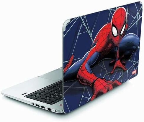 Skinit Decal Laptop Skin Compatible with Envy TouchSmart 15.6in - Officially Licensed Marvel Spiderman Crawling Spiderman Design in Saudi Arabia