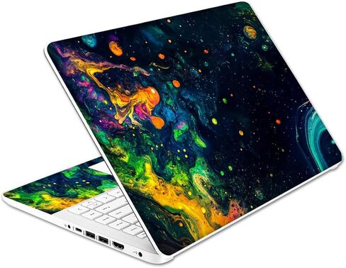 Laptop Skin Decal HP 14" - Hippie, Laptop Cover Sticker, No Cutting Required, No Bubble, Waterproof, Scratch Resistant - Including Wide Screen and Wrist Pad in Saudi Arabia