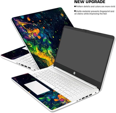 Laptop Skin Decal HP 14" - Hippie, Laptop Cover Sticker, No Cutting Required, No Bubble, Waterproof, Scratch Resistant - Including Wide Screen and Wrist Pad in Saudi Arabia