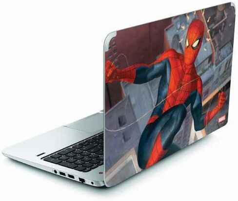 Skinit Decal Laptop Skin Compatible with Envy TouchSmart 15.6in - Officially Licensed Marvel Spiderman Crawling Spiderman Design in Saudi Arabia