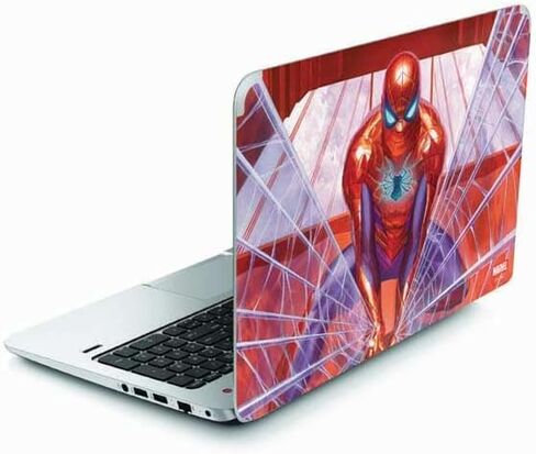 Skinit Decal Laptop Skin Compatible with Envy TouchSmart 15.6in - Officially Licensed Marvel Spiderman Crawling Spiderman Design in Saudi Arabia