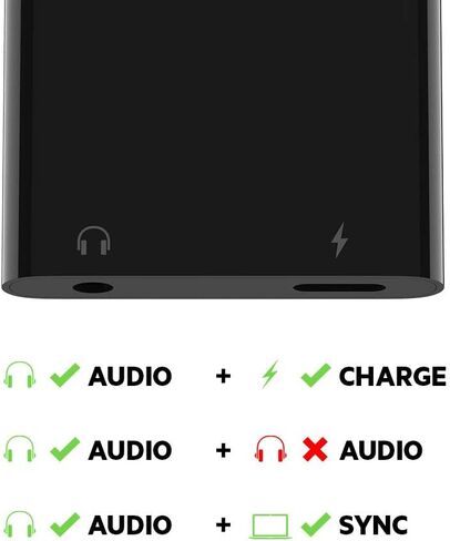 Belkin RockStar 3.5mm Audio + USB-C Charge Adapter (USB-C Audio Adapter for Note10, Pixel 3, Pixel 3XL, Ipad Pro and More) in Saudi Arabia