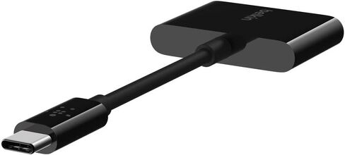 Belkin RockStar 3.5mm Audio + USB-C Charge Adapter (USB-C Audio Adapter for Note10, Pixel 3, Pixel 3XL, Ipad Pro and More) in Saudi Arabia