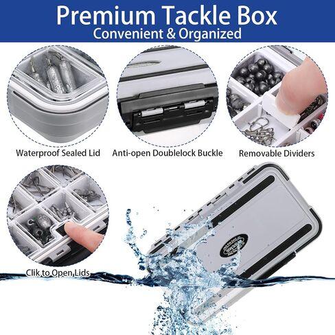 Sosation 464 PCS Fishing Tackle Box مع معالجة شملت أدوات Remover أدوات Hook Remover مجموعة حقائب ظهر لصيد الأسماك مع هدايا مجموعة العتاد للبالغين الرجال (أسود) in Saudi Arabia