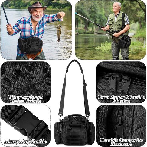 Sosation 464 PCS Fishing Tackle Box مع معالجة شملت أدوات Remover أدوات Hook Remover مجموعة حقائب ظهر لصيد الأسماك مع هدايا مجموعة العتاد للبالغين الرجال (أسود) in Saudi Arabia