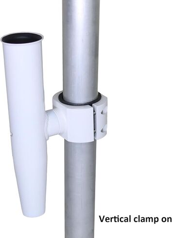 Rod Holder Aluminum Single clamp on fit 1.5",1.875",2" inch Horizontal or Vertical Fishing Boat Tower/Leaning Post/Rail in Kuwait