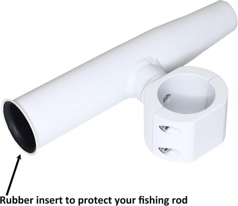 Rod Holder Aluminum Single clamp on fit 1.5",1.875",2" inch Horizontal or Vertical Fishing Boat Tower/Leaning Post/Rail in Kuwait