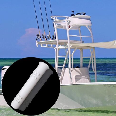 Fishing Rod Holders Wall Mounted 2 Pole Tubes Adjustable Fishing Rod Holder Bracke for Boat Kayak Garage Cooler Trailer Portable with Hardware(Black-2 Pole) in Kuwait