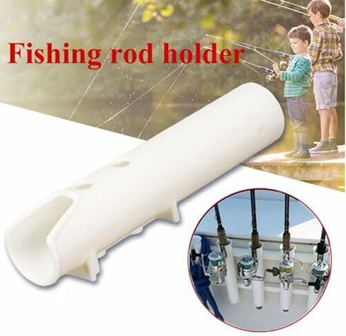Fishing Rod Holders Wall Mounted 2 Pole Tubes Adjustable Fishing Rod Holder Bracke for Boat Kayak Garage Cooler Trailer Portable with Hardware(Black-2 Pole) in Kuwait