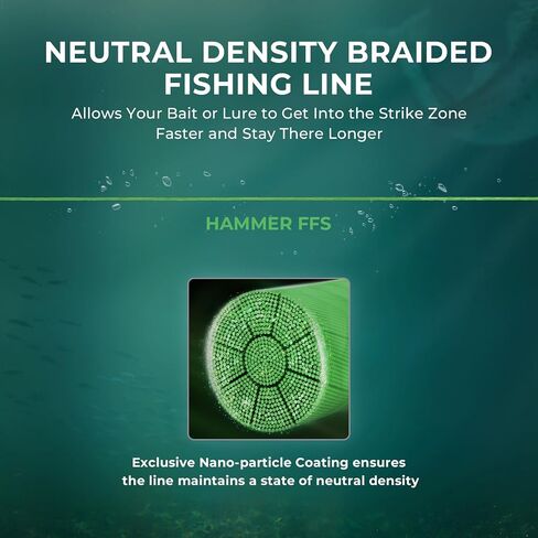 KastKing Hammer FFS Neutral Density UHMWPE Braided Fishing Line, Unique 9-Carrier Micro-Filament Round Braid, Colorfast, Super Smooth, Ultra Small Finesse Diameters in Saudi Arabia