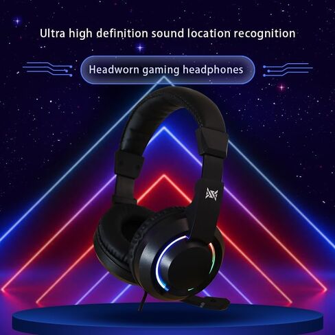 Gaming Headset for PS4 PS5 PC Mac Xbox Series X,Noise Canceling Headphones with Microphone, PG2 Computer Headset with 3.5mm Jack & RGB Black in Saudi Arabia