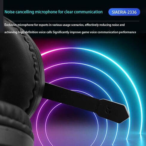 Gaming Headset for PS4 PS5 PC Mac Xbox Series X,Noise Canceling Headphones with Microphone, PG2 Computer Headset with 3.5mm Jack & RGB Black in Saudi Arabia