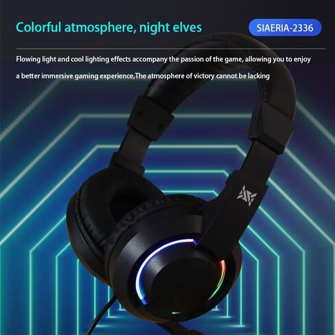 Gaming Headset for PS4 PS5 PC Mac Xbox Series X,Noise Canceling Headphones with Microphone, PG2 Computer Headset with 3.5mm Jack & RGB Black in Saudi Arabia