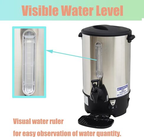 15.4L Hot Coffee Kettle Coffee Boil Dispenser Coffee Bucket Barrel Stainless Steel Water Boiler Coffee Tea Beverage Heat Warmer in Saudi Arabia
