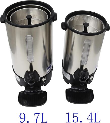 15.4L Hot Coffee Kettle Coffee Boil Dispenser Coffee Bucket Barrel Stainless Steel Water Boiler Coffee Tea Beverage Heat Warmer in Saudi Arabia
