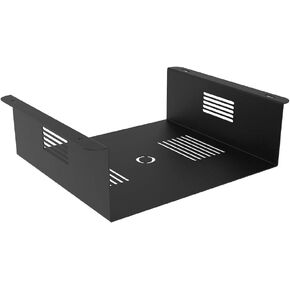 Oeveo Under Mount 242-12W x 4H x 11D | Under Desk Computer Mount for Small Form Factor SFF Computers and PCs | Compatible with PlayStation 4, PS4 Pro, PS4 Slim for Under Desk Gaming (1 Pack)