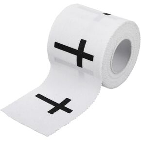 Cross Athletic Tape, White Football Lacrosse Rock Baseball Drip Soccer Wrist Tape Baseball Cotton, Christian Sports Pre-Wrap Athletic Tape 2 Inch Wide Serrated Edge, Cross Socks for Wrist Ankle