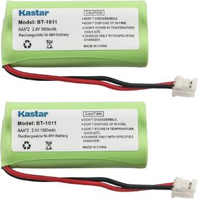 Kastar Cordless Battery (2 Pack), Ni-MH 2.4V 1000mAh, Replacement for BT-1011 BT-1018 BT-6010 BT-284342 BT-28433 BT-18433 BT-8000 BT-8001 BT-8300 CS6219 CS6229