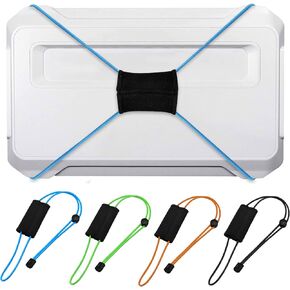 4 PCS Thickened Fishing Finder Cover Straps, Adjustable Fish Finder Bungee for Securing Graph Cover for Travel