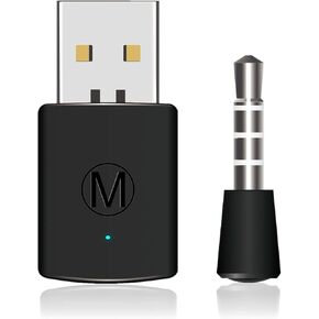 DEWIN Bluetooth Dongle Adapter USB 4.0 - Bluetooth Dongle Receiver, Mini Dongle Receiver and Transmitters Compatible with PS4 PlayStation 4 Wireless Adapter Kit Support A2DP HFP HSP