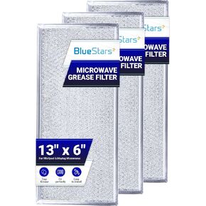 Bluestars 3 -pack W10208631A مرشح الشحوم ميكروويف استبدال 13 × 6EN شاشة الشحوم الشاشة - متوافق مع Whirlpool G.E Microwaves