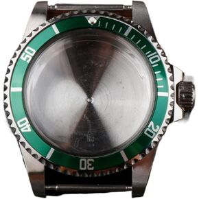Watch Case For NH35/36 Movement Acrylic Dome Crystal DE/G Aluminum Bezel Ratchet 120 Clicks Watch Accessories 5ATM watch case