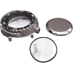 20ATM WaterProof Silver Tuna Can Dive Watch Case Sapphire Crystal Case compatible with Seiko NH35 NH36 Movement Watch Repair watch case