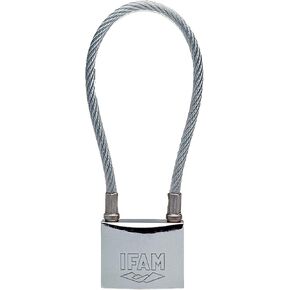 Security. U. 85051 SEG Long Bow Lock with Cable in. INOX Ifam