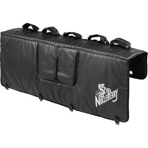 Heavy Duty Tailgate Protection Pad with Pockets & Carrying Case – Waterproof Foldable Tailgate Pad with 4 Reflective Strips for 5 Mountain bikes, Ebikes, BMX Bikes Fits Most Truck Tailgates
