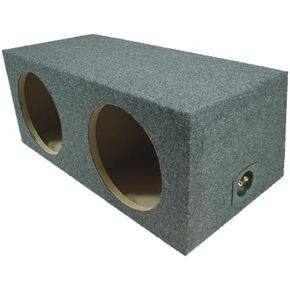 American Sound Connection Car Audio Dual 10" Sealed Subwoofer Rear Angle Sub Box Enclosure 3/4" MDF Wood
