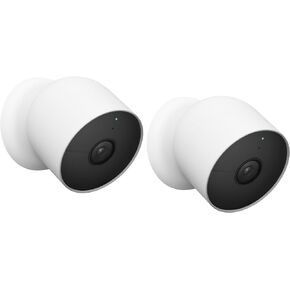 Google Nest Cam في الهواء الطلق أو داخلي ، البطارية اللاسلكية الكاميرا - الجنرال الثاني (كاميرتان - خالي من الأسلاك) ، الثلج (متجدد)