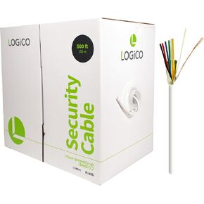 500ft 18/6 Shielded CCA Security Alarm Control Wire Stranded PVC Jacket White