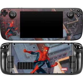 Skinit Decal Gaming Skin Compatible with Steam Deck Handheld Gaming Computer - Officially Licensed Marvel Spiderman Crawling Spiderman Design