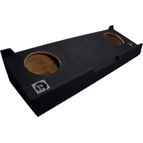 American Sound Connection Compatible with Chevy Silverado or GMC Sierra Crew Cab Truck 2007-2013 Dual 10" Subwoofer Sub Box Speaker Enclosure