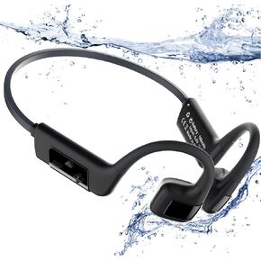 MONODEAL Bone Conduction Headphones Swimming Headphones, IP68 Waterproof Earbuds Bluetooth 5.4, Built-in 32GB MP3 Memory, Open Earphones Underwater Earbuds for Swimming Running Cycling