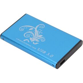 Hard Drive Enclosure, 4TB 2.5in USB 3.0 External Hard Drive Enclosure, Aluminum Alloy External Hard Drive Enclosure for Laptop Desktop for OS X Tablet (Blue)