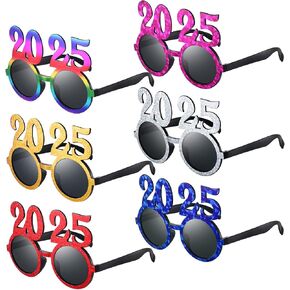 Kanayu 6 Pairs 2024 Glasses 2024 New Years Glasses New Years Number Party Eyeglasses Family Reunion Photo Booth Props for New Year Holiday Celebration Party Supplies Favors in Kuwait