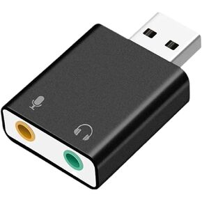 USB Sound Card USB to 3.5mm Interface 7.1Channel Stereo Audio Adapter for Win 7 8 Speaker Laptop Headset External Mini Soundcard