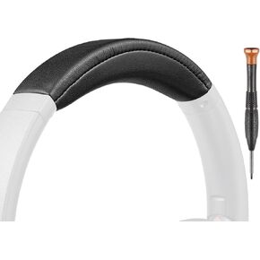 SOULWIT Protein Leather Headband Cover for Sony WH-XB910N, WHXB910 Extra BASS Noise Cancelling Headphones (Do Not Fit WH-XB900N), Replacement Headstrap Pad Repair Part - Black