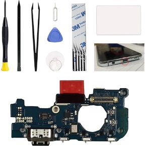 Charging Port Replacement Kit Compatible with Galaxy A33 5G, Dock Board USB-C Connector Only for Galaxy A33 5G SM-A336, with Toolkit